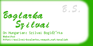 boglarka szilvai business card